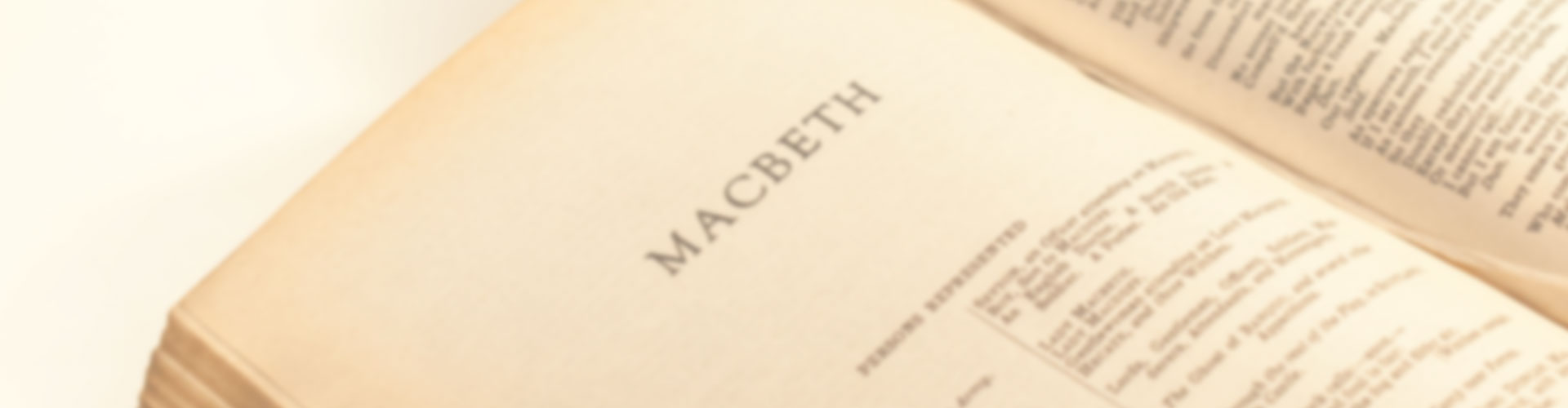 IMG: Background image of Shakespeare novel (MACBETH)