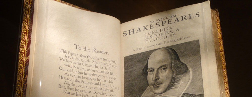 FAQ Title Image: credit: First Folio in the Folger Shakespeare Library, Washington, DC, USA. CC0 via Wikimedia Commons.